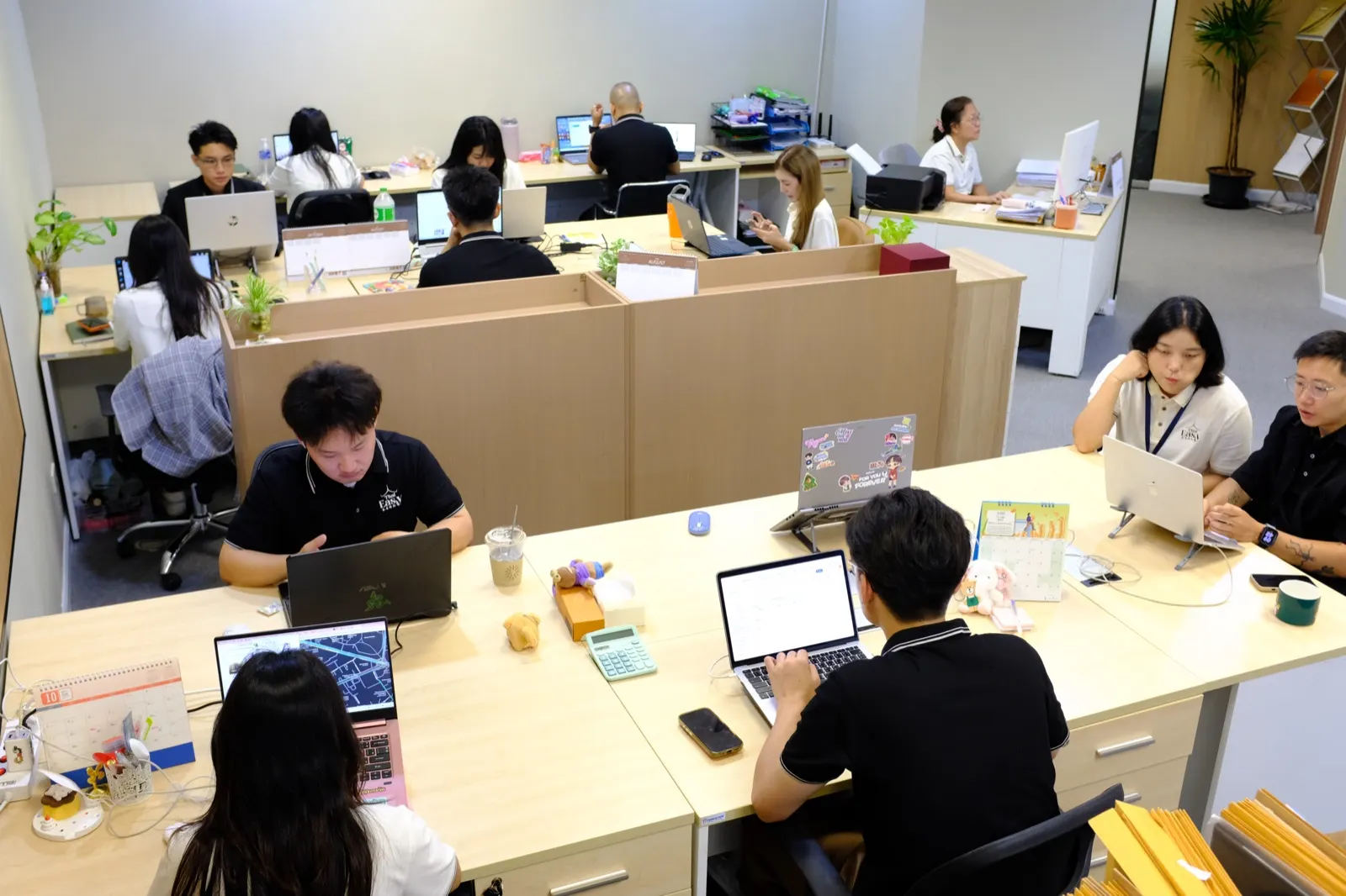 The open-plan office at CRC Tower